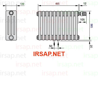 Радиатор IRSAP Tesi 40565/11 T52 CL 01